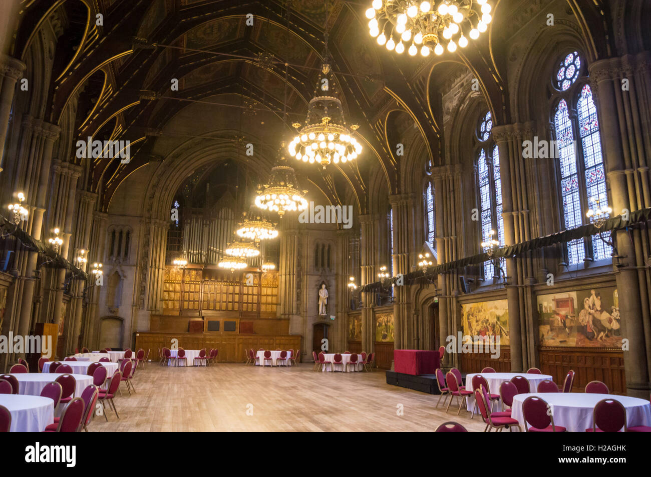 Great Hall, Manchester Town Hall, by Alfred Waterhouse, 1868 1877