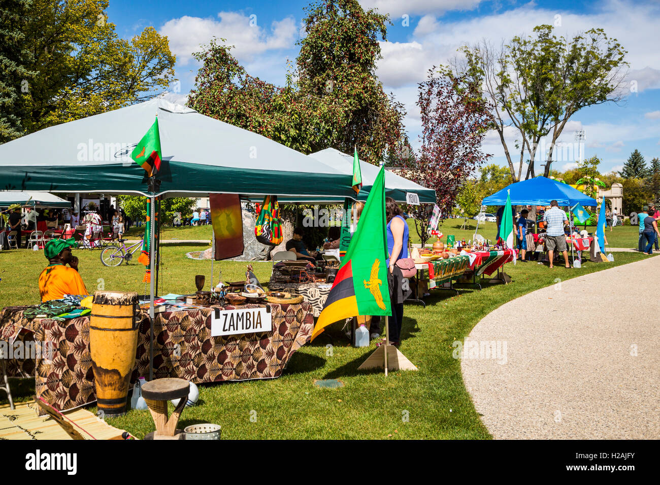Culture Fest 2016 held in the Bethel Heritage Park, Winkler, Manitoba, Canada. Stock Photo