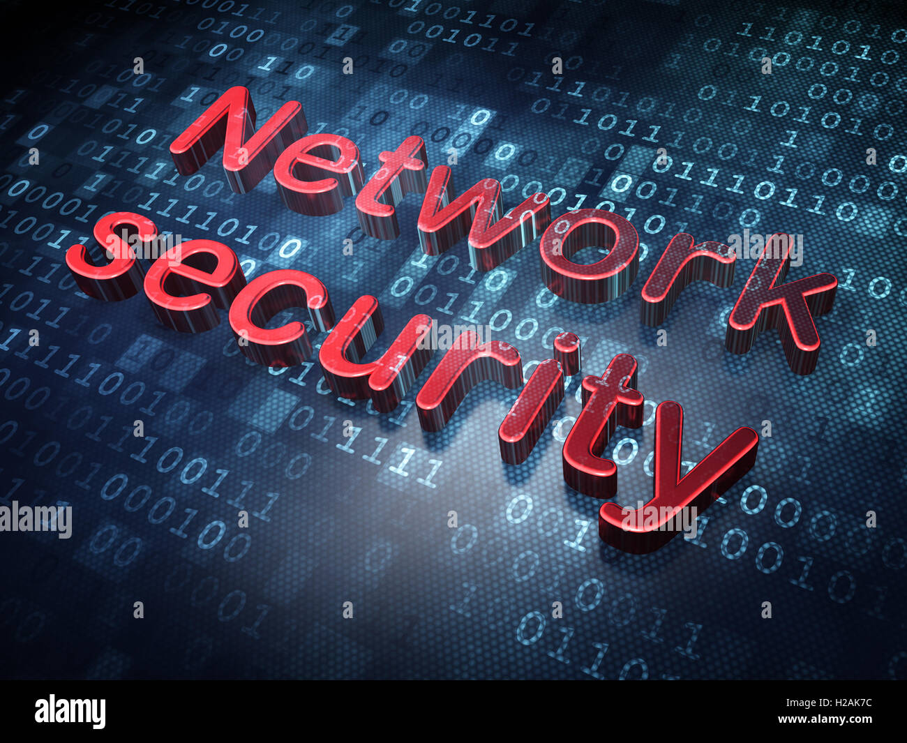 Security concept: Red Network Security on digital background Stock ...