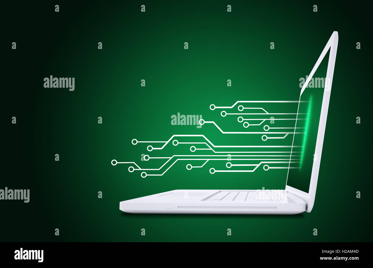 Line out of the laptop Stock Photo - Alamy