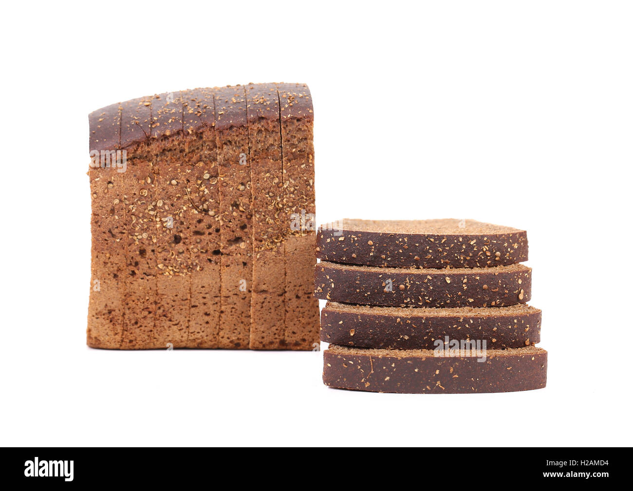 slices of black bread Stock Photo Alamy