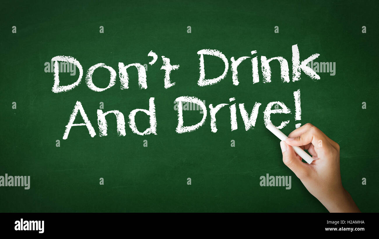 Don't Drink And Drive Chalk Illustration Stock Photo