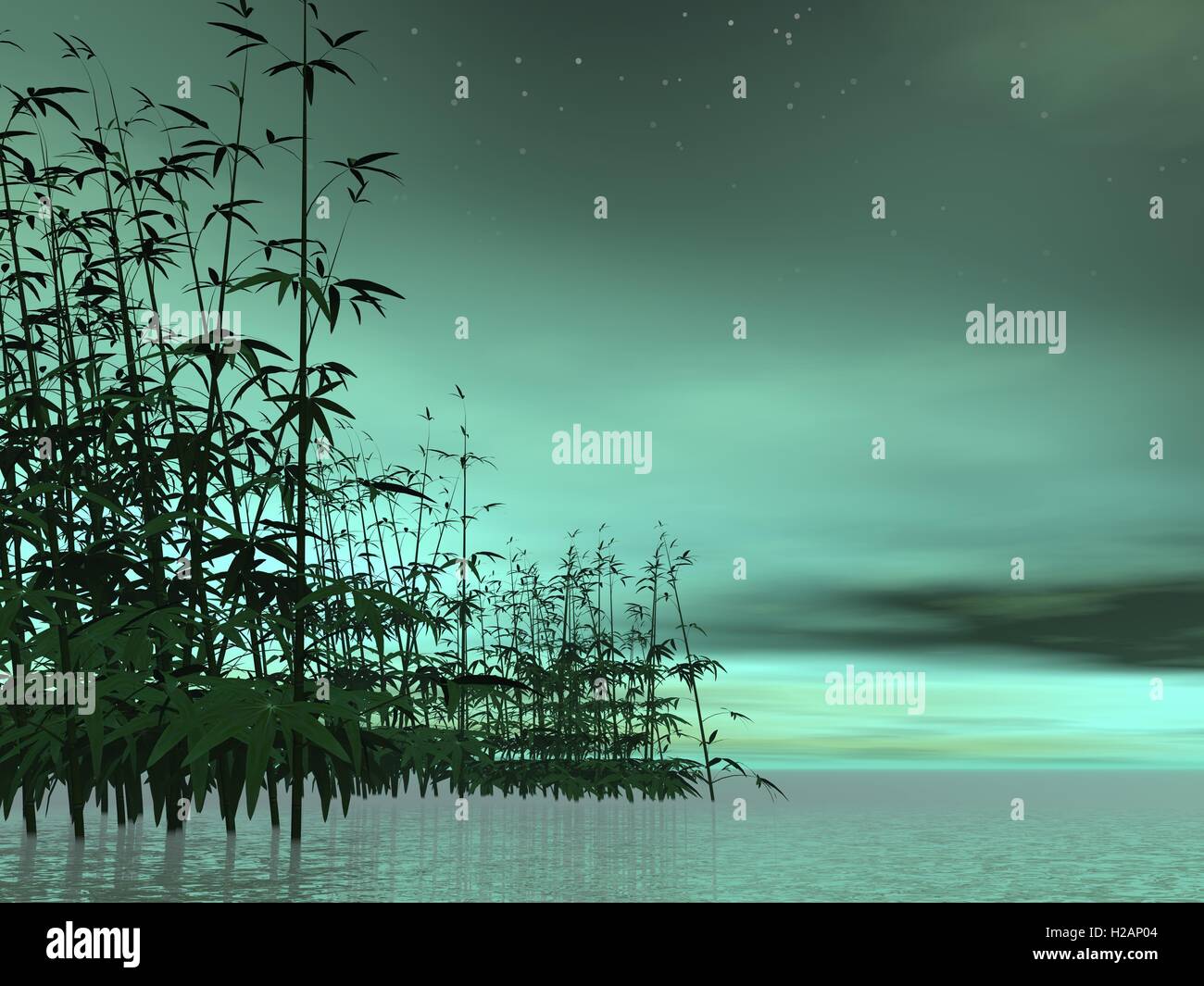 Zen nature - 3D render Stock Photo