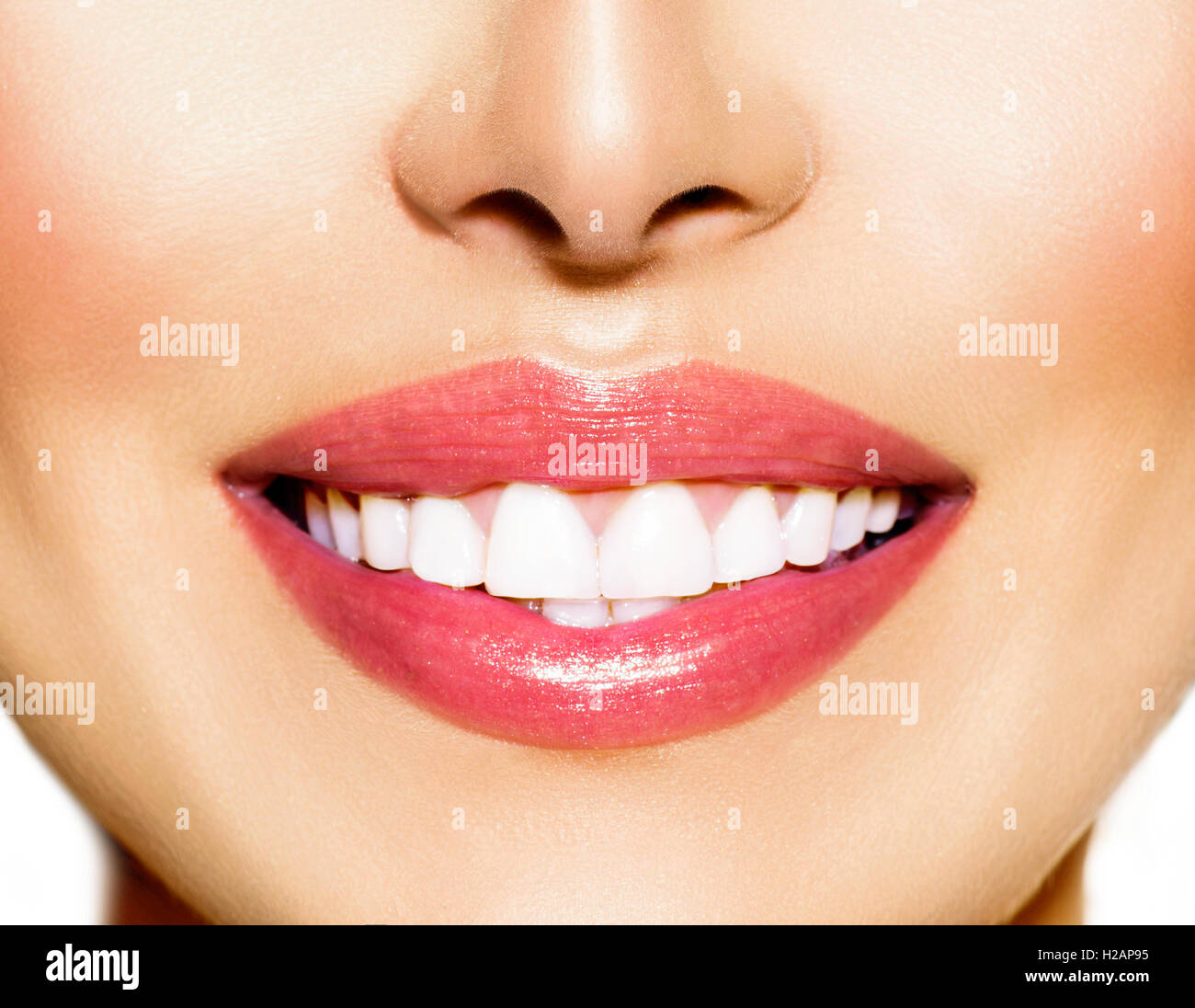 Healthy Smile. Teeth Whitening. Dental Care Concept Stock Photo