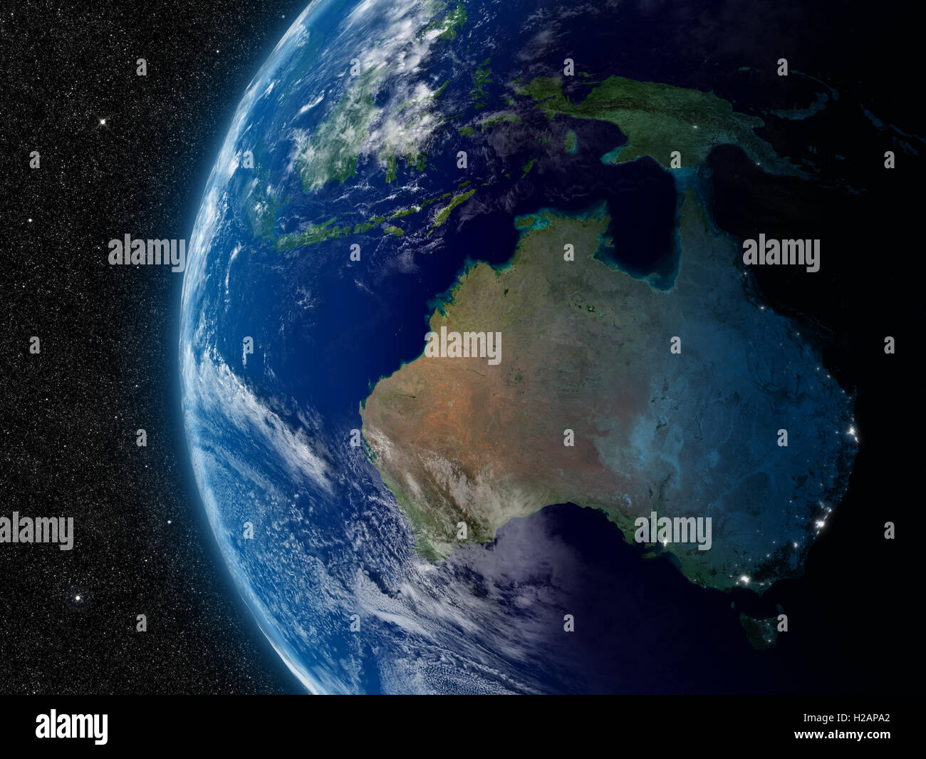Australia from space Stock Photo
