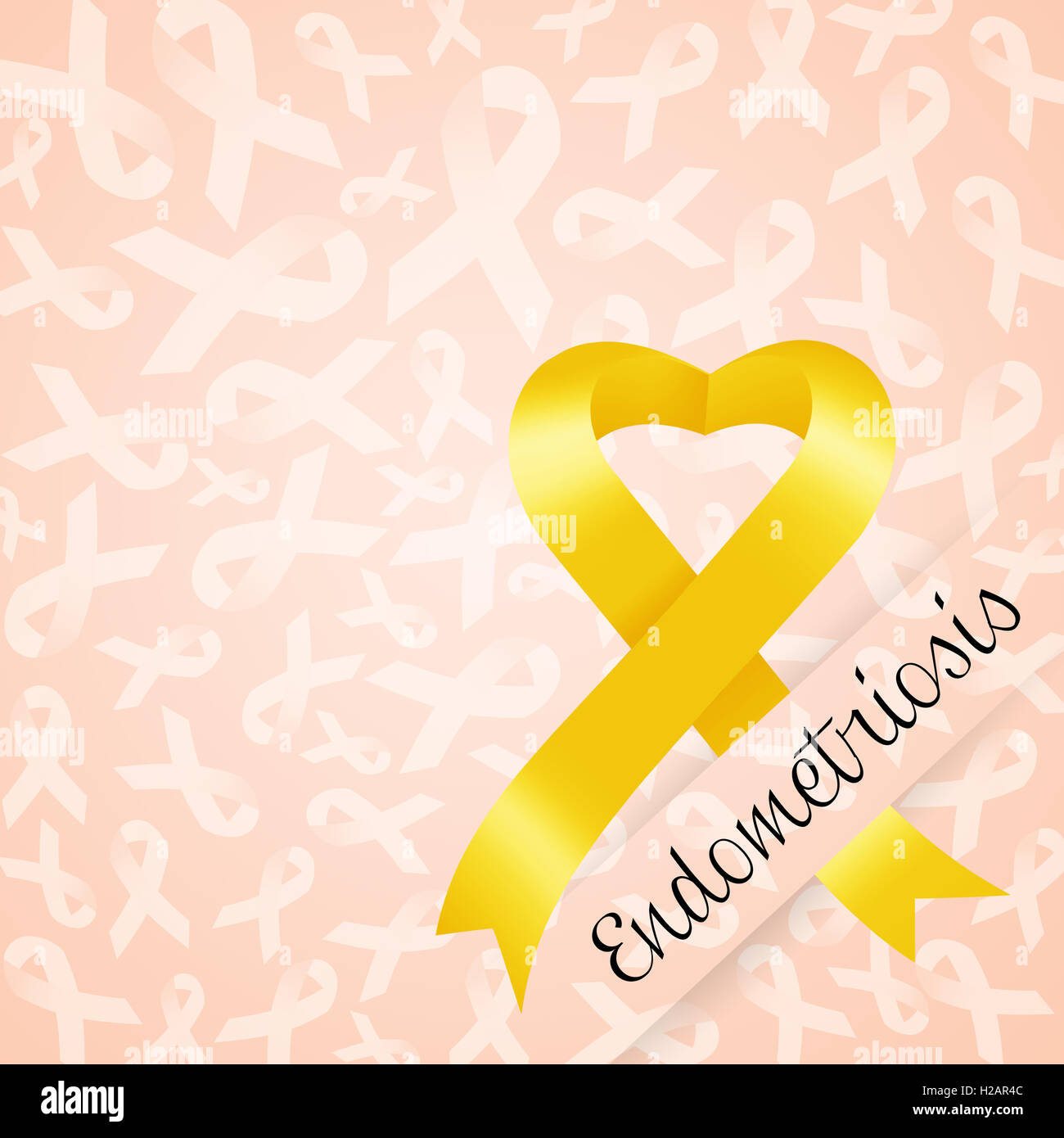 yellow ribbon for endometriosis Stock Photo Alamy