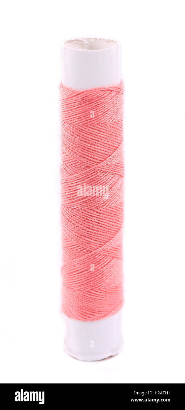 pink Sewing thread Stock Photo Alamy