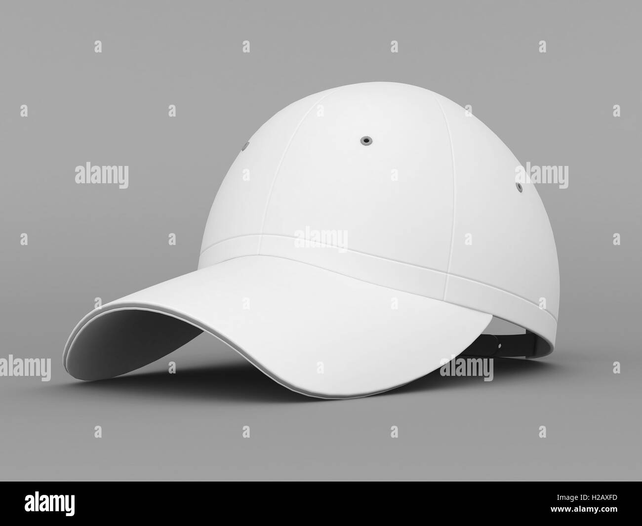 White baseball cap Stock Photo