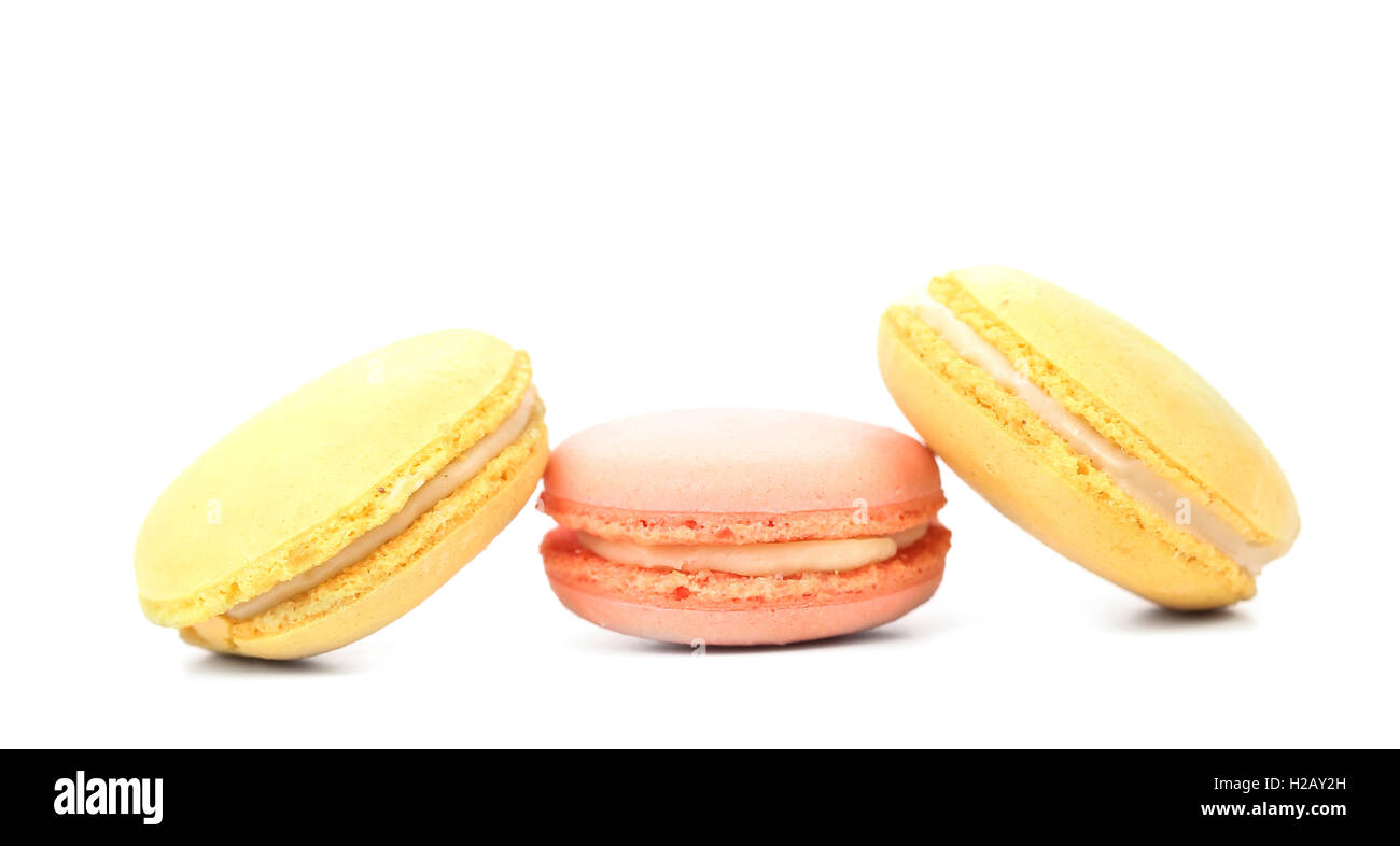 Three various macarons Stock Photo - Alamy