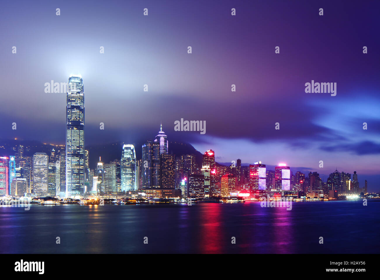 Hong Kong night view Stock Photo - Alamy