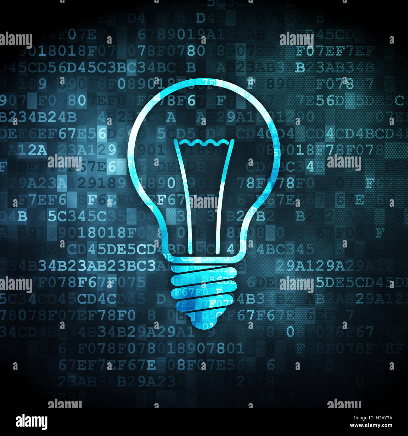 Finance concept: Light Bulb on digital background Stock Photo - Alamy