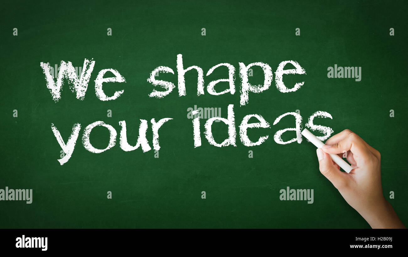 We Shape Your Ideas Chalk Illustration Stock Photo