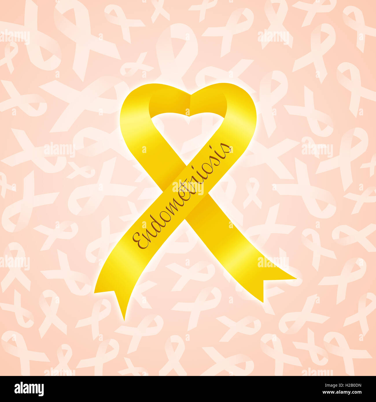 yellow ribbon for endometriosis Stock Photo Alamy