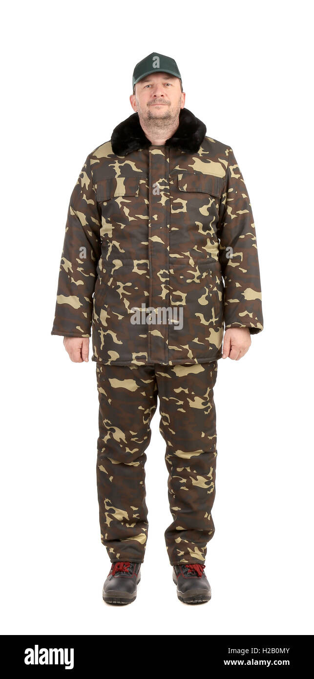 security guard wearing green uniform Stock Photo Alamy