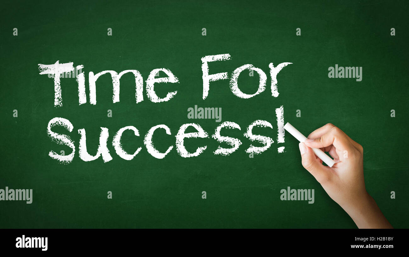 Time for Success Chalk Illustration Stock Photo
