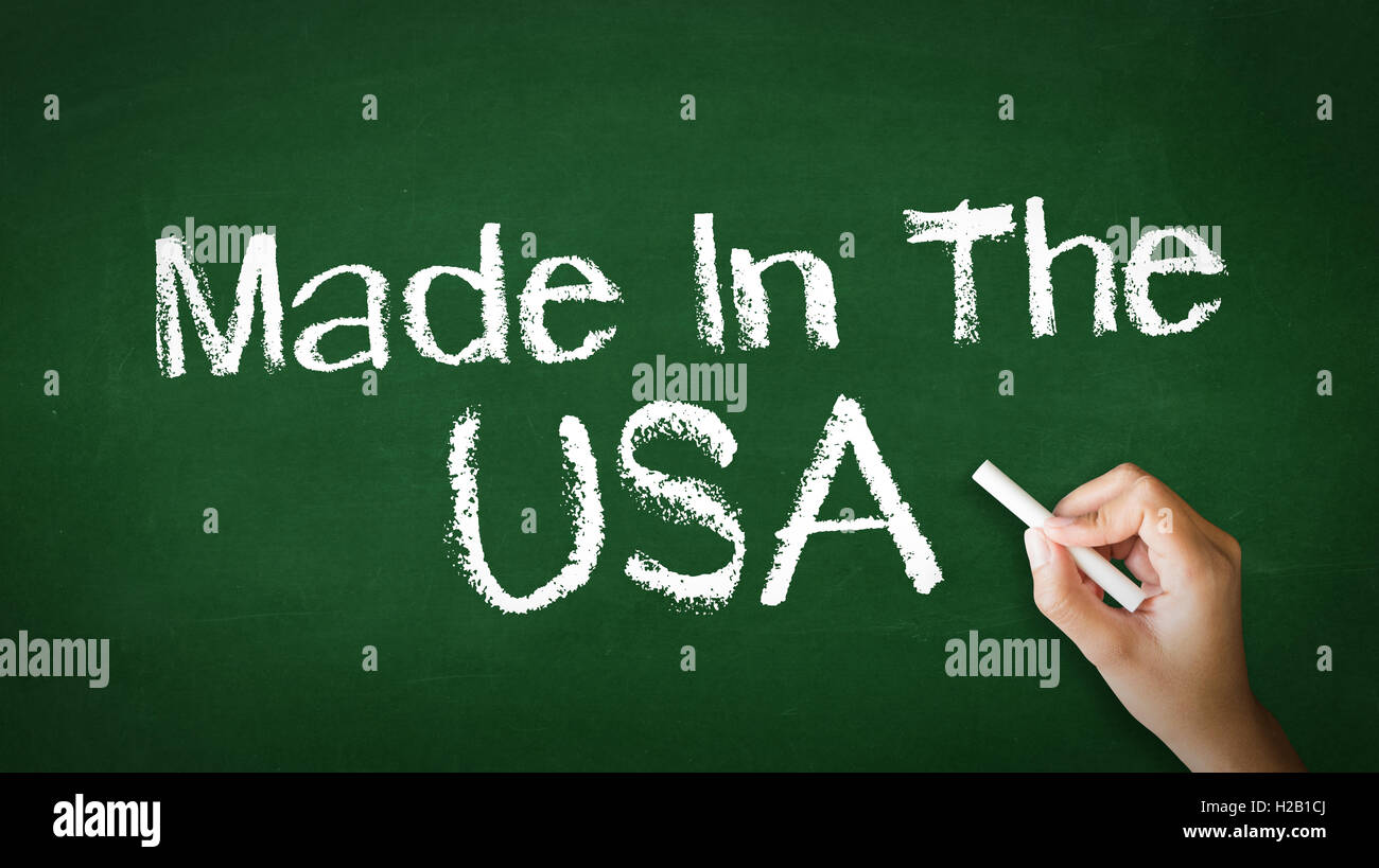 Made in USA Chalk Illustration Stock Photo