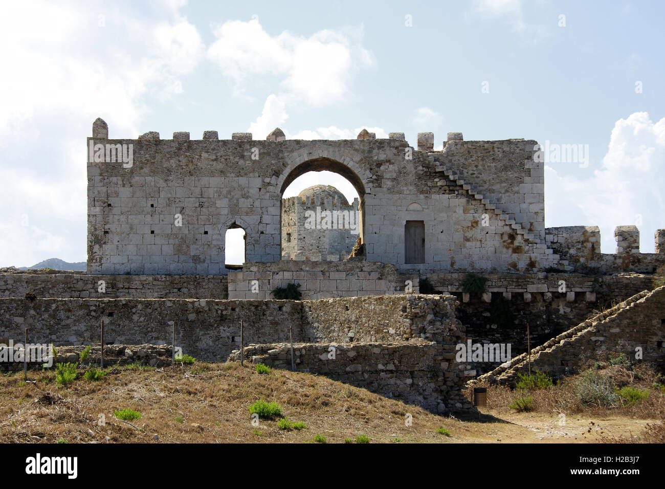 methoni castle greece Stock Photo