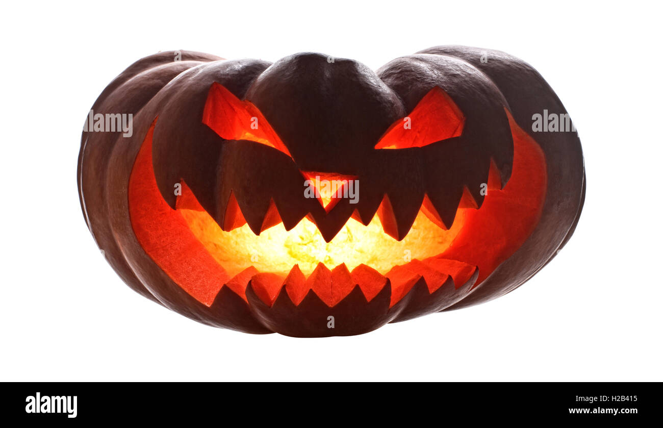 halloween pumpkin isolated on white Stock Photo - Alamy