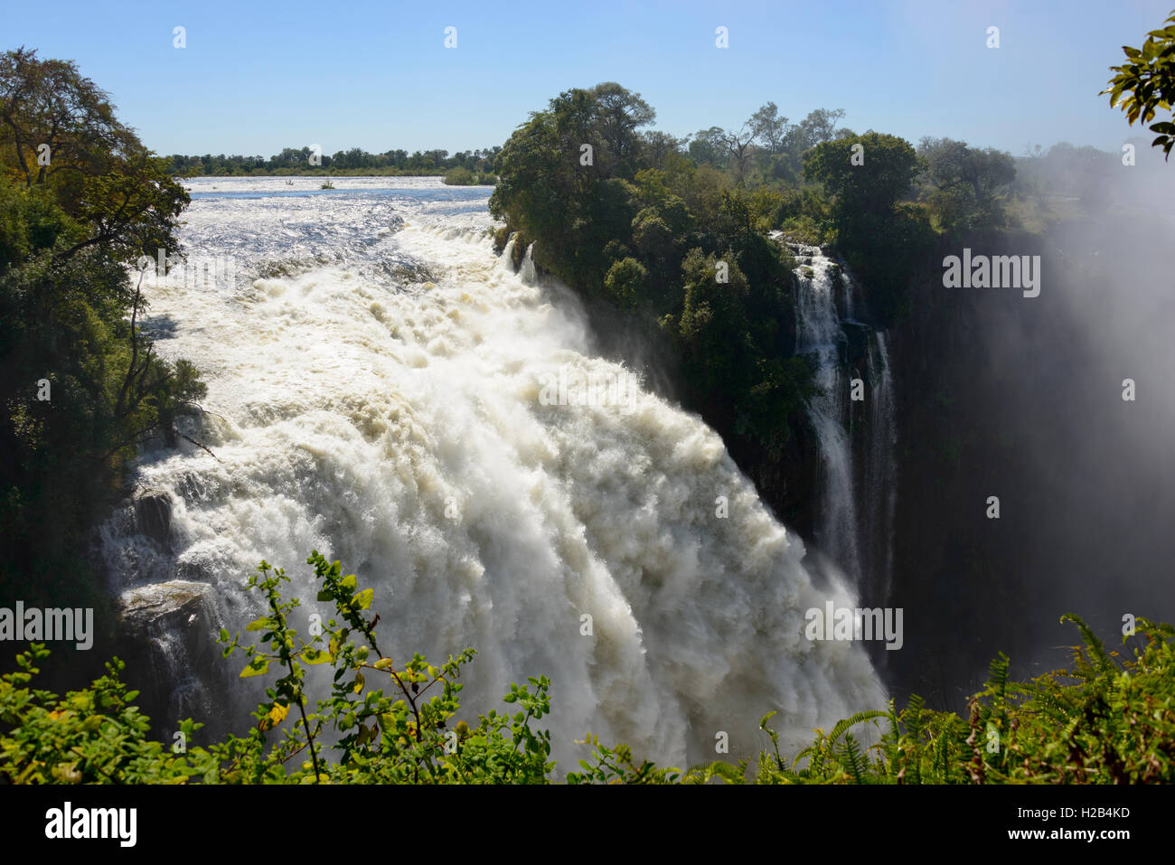 River Zambezi, Victoria Falls, Zambia and Zimbabwe, Africa Stock Photo