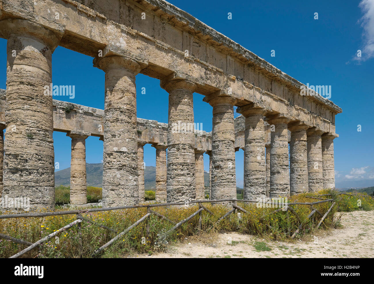 Ancient Temple of Segesta, Province of Trapani, Sicily, Italy Stock Photo