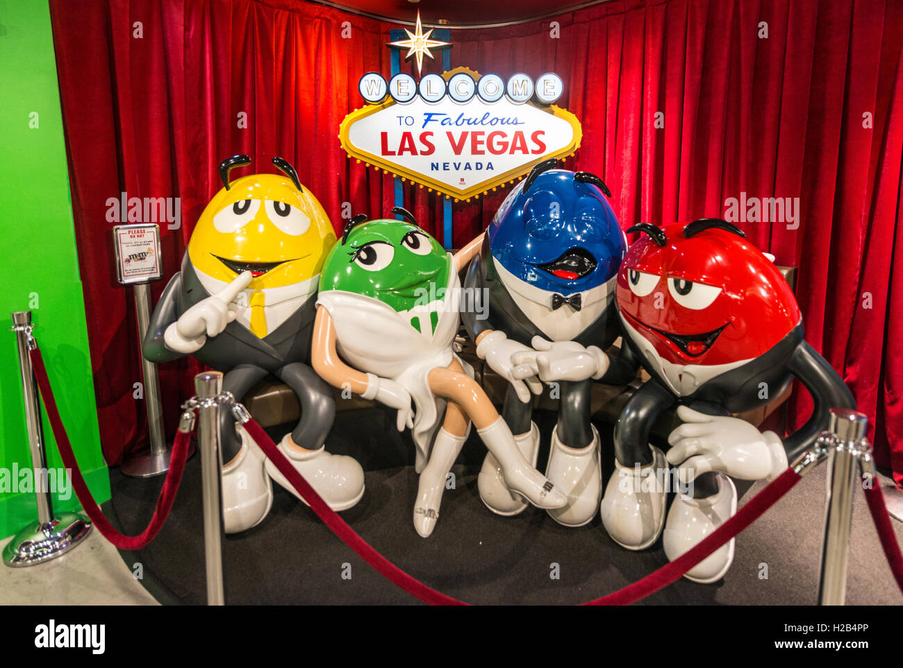 M&M World, figures, Las Vegas, Nevada, USA Stock Photo