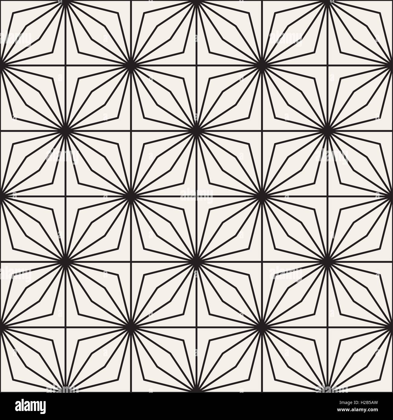 Vector Seamless Black and White Lines Grid Pattern Stock Vector Image ...