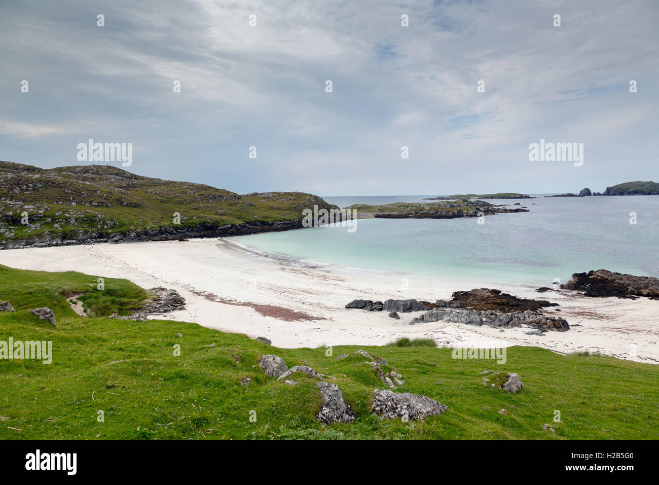 Isle of Lewis, Outer Hebrides, Scotland View over beach near Bostadh ...