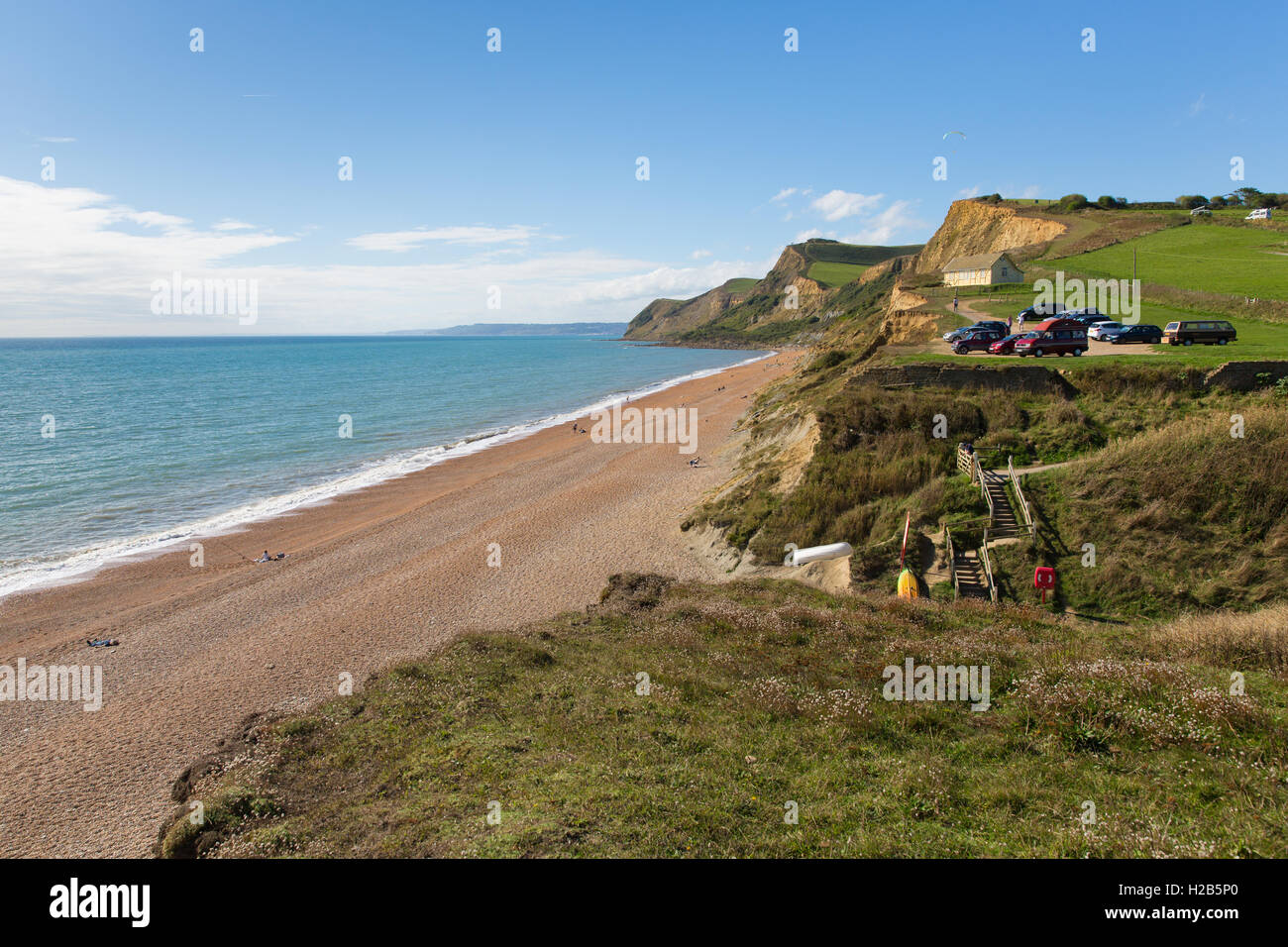 Eype beach Dorset England uk Jurassic coast south of Bridport and near ...