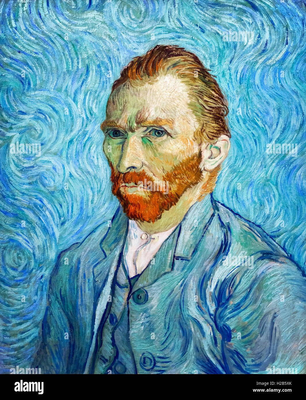 Vincent van Gogh (1853-1890), Self-Portrait, oil on canvas, 1889. Stock Photo