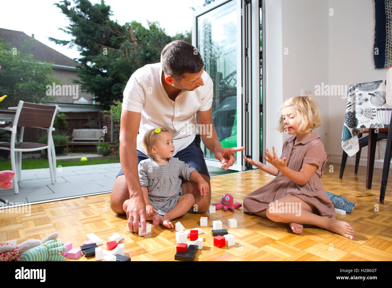 Stay-at-home dad, taking shared parental leave, one of just 3,000 British fathers said to be taking up shared parental leave. Stock Photo