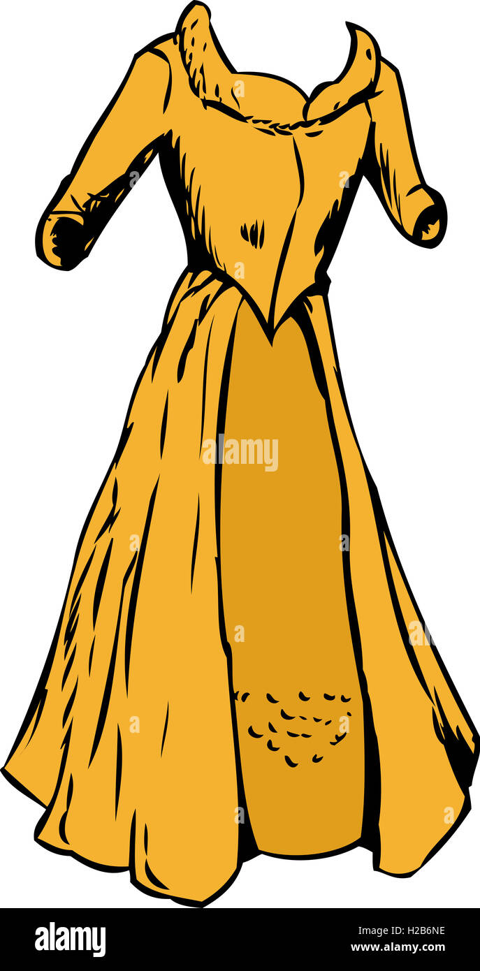 Single empty 18th century fashion dress with open robe Stock Photo Alamy