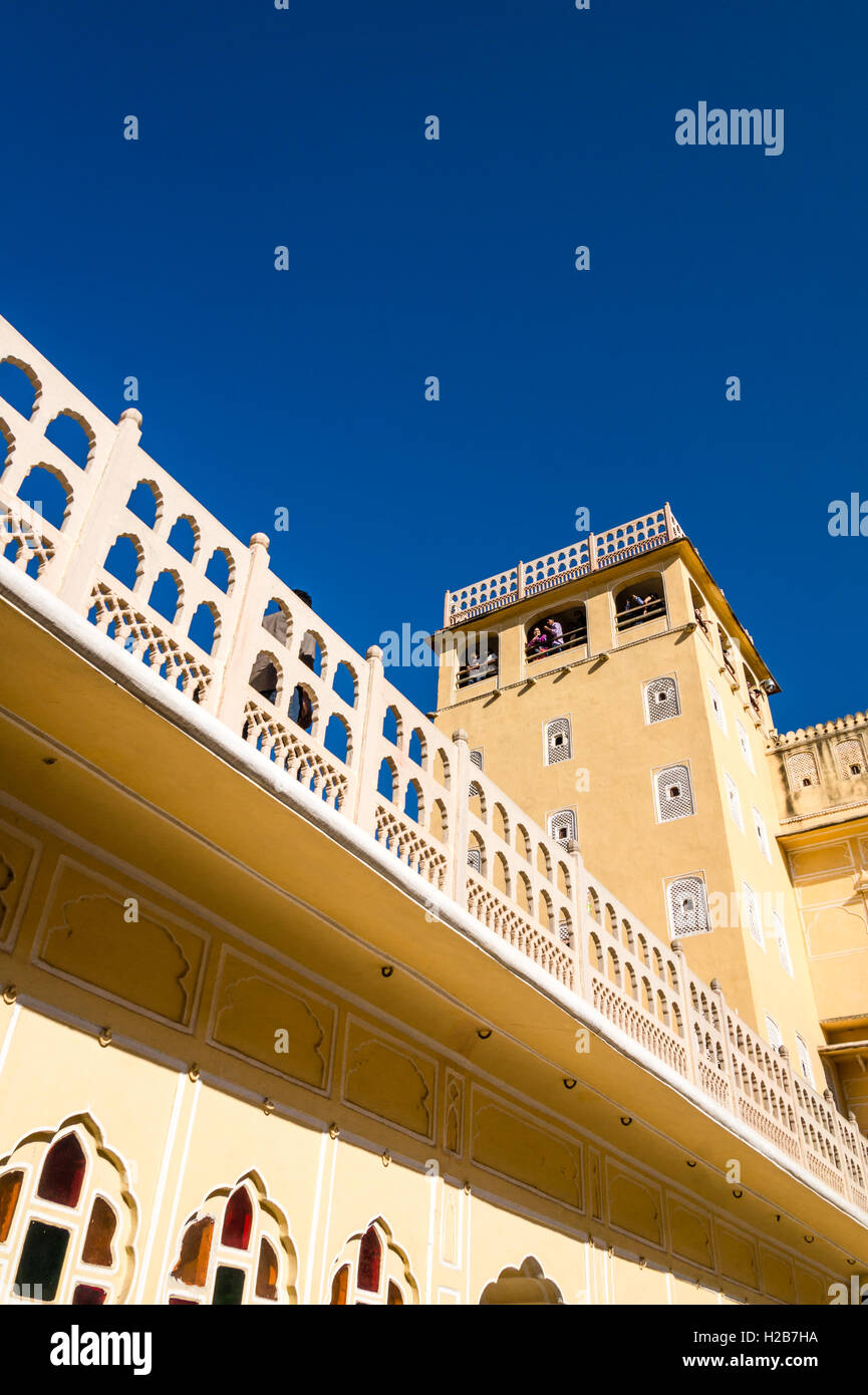 A view of tower in hawamahal in Jaipur, India Stock Photo