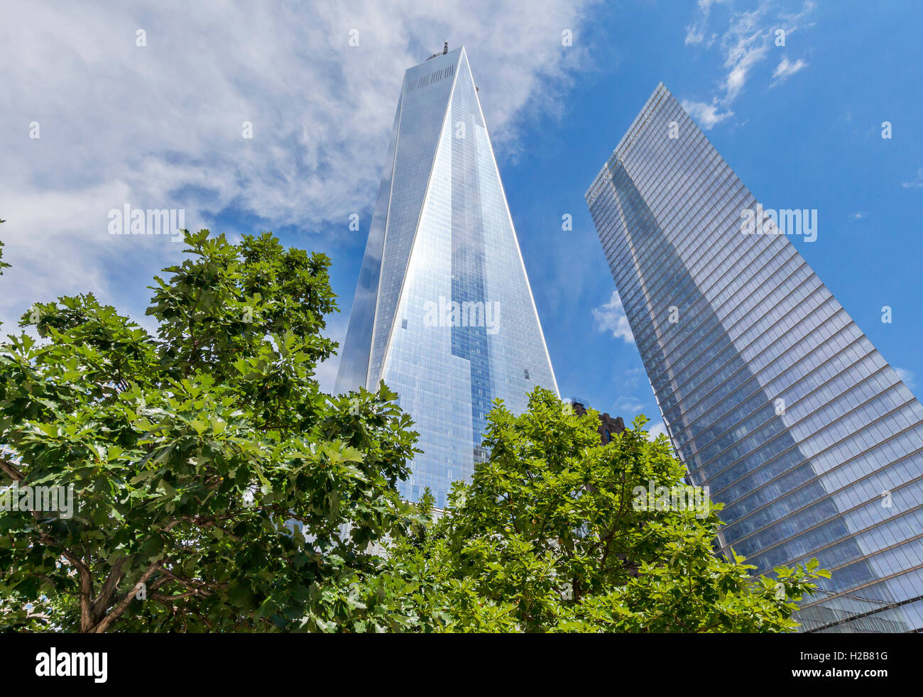 View of the Freedom Tower at Ground Zero Stock Photo Alamy