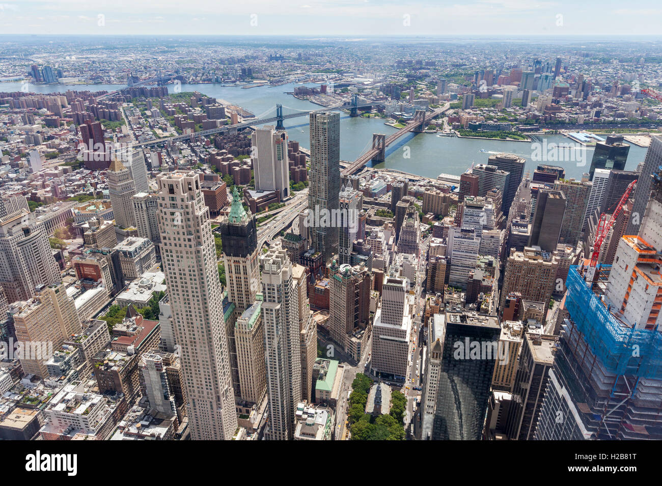 An aerial view of New York City. Stock Photo
