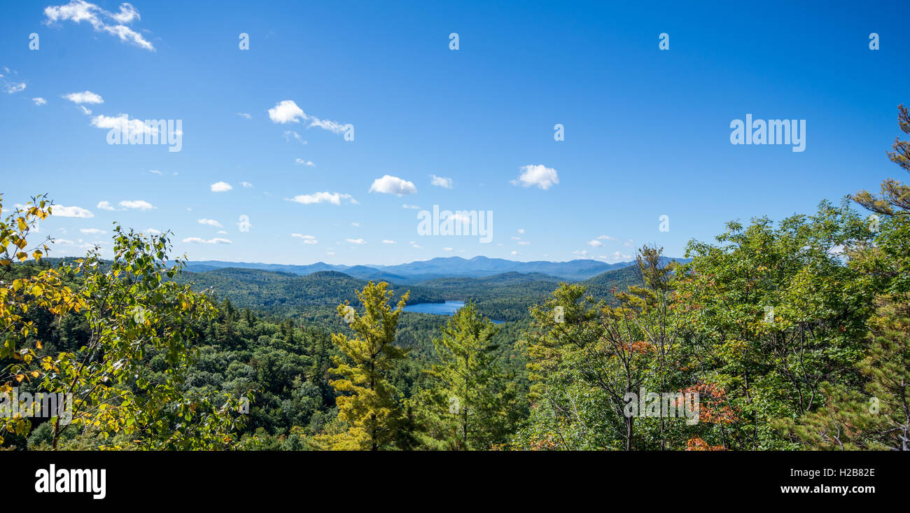 View from the summit of Rattlesnake mountain in Willsboro NY Stock