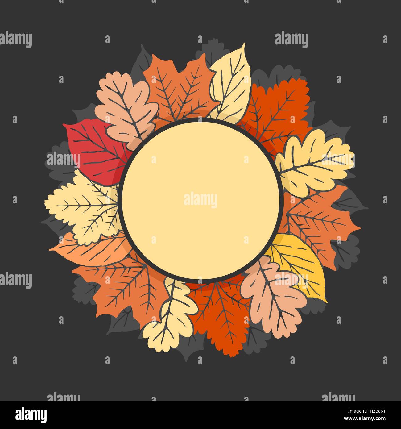 Autumn leaves vector illustration Stock Vector Image & Art - Alamy