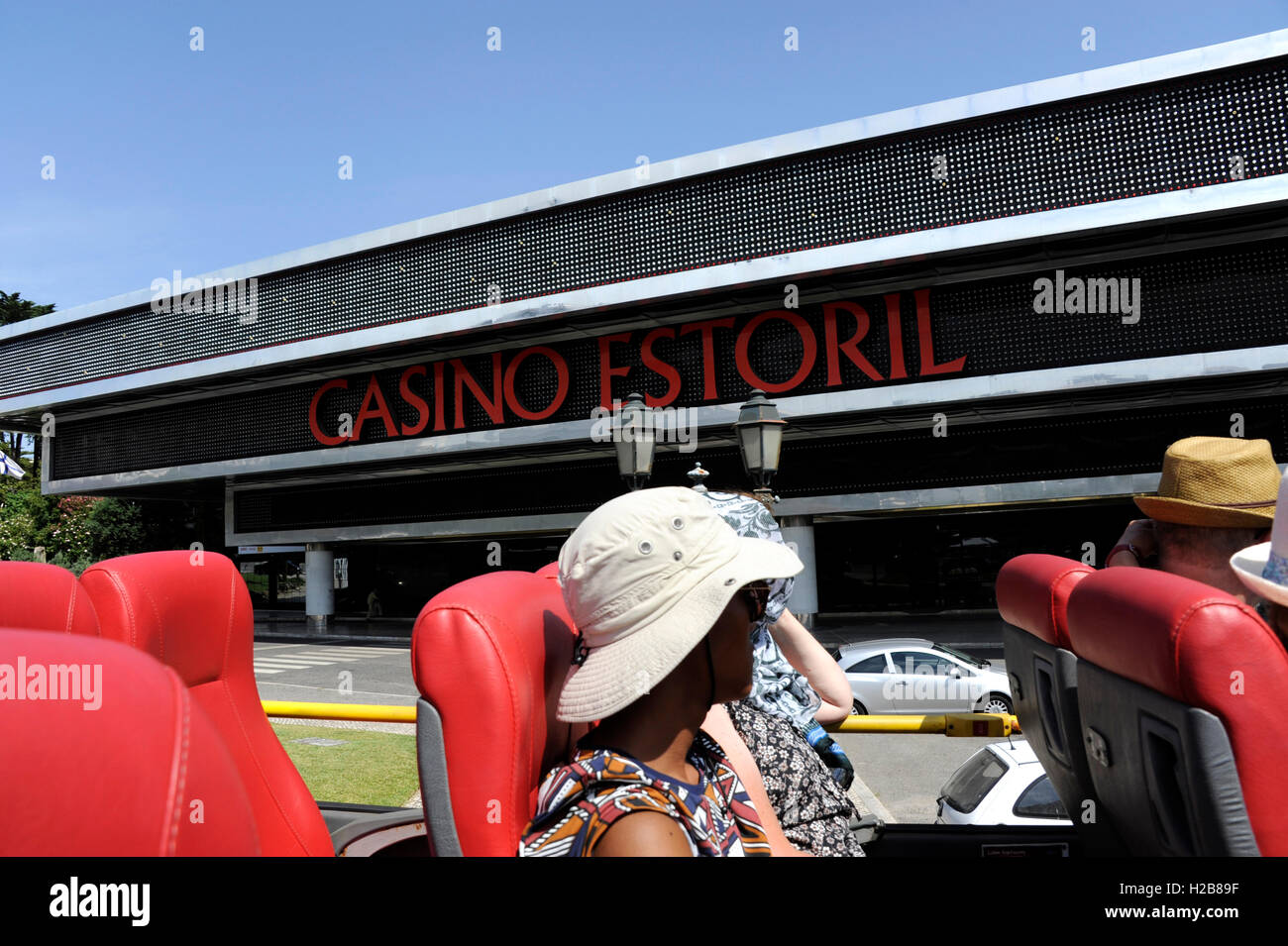 Casino Estoril, bus tour, Portugal, Europe Stock Photo