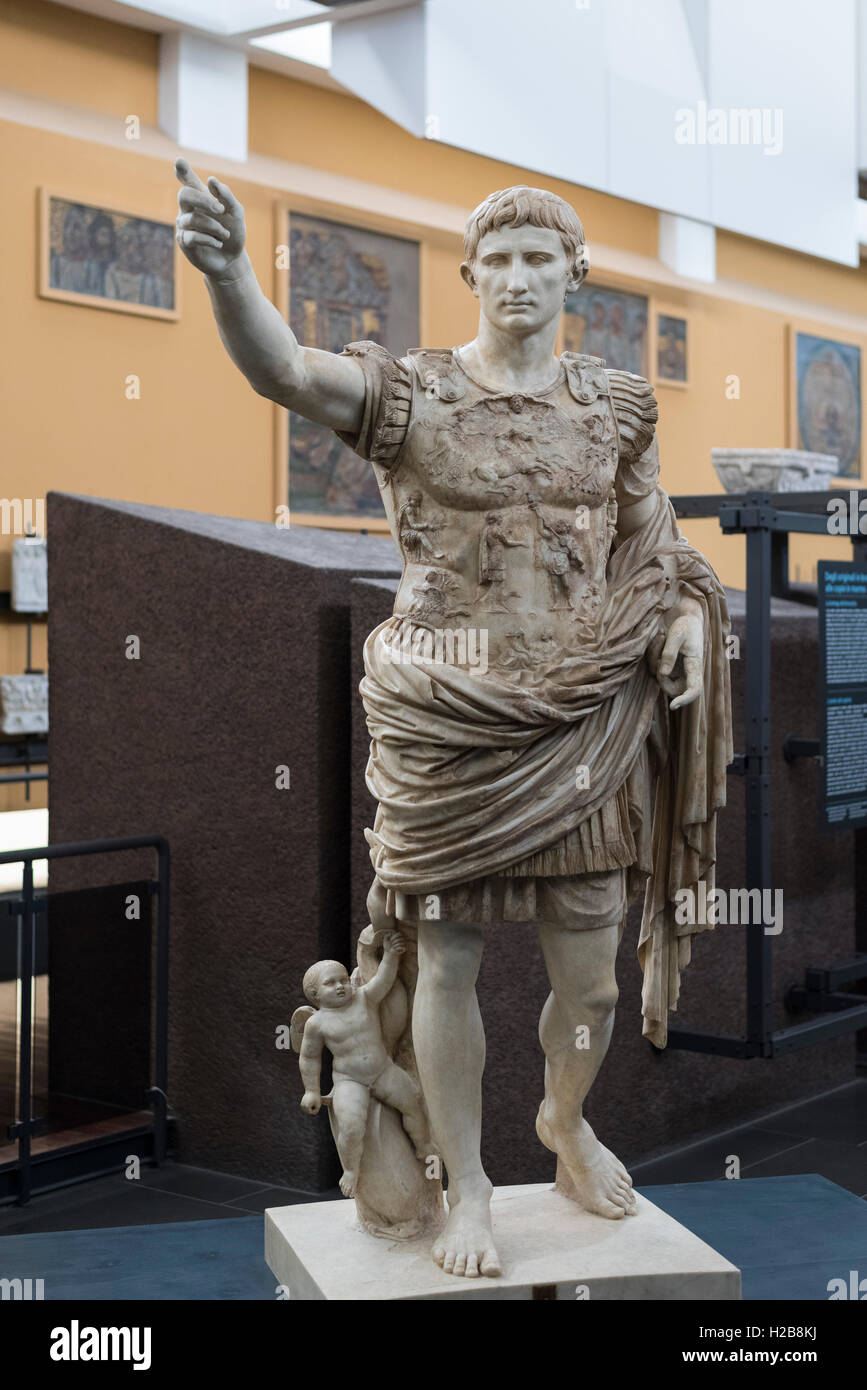 Rome. Italy. Augustus of Prima Porta, 1st Century A.D. Vatican Museums. Stock Photo
