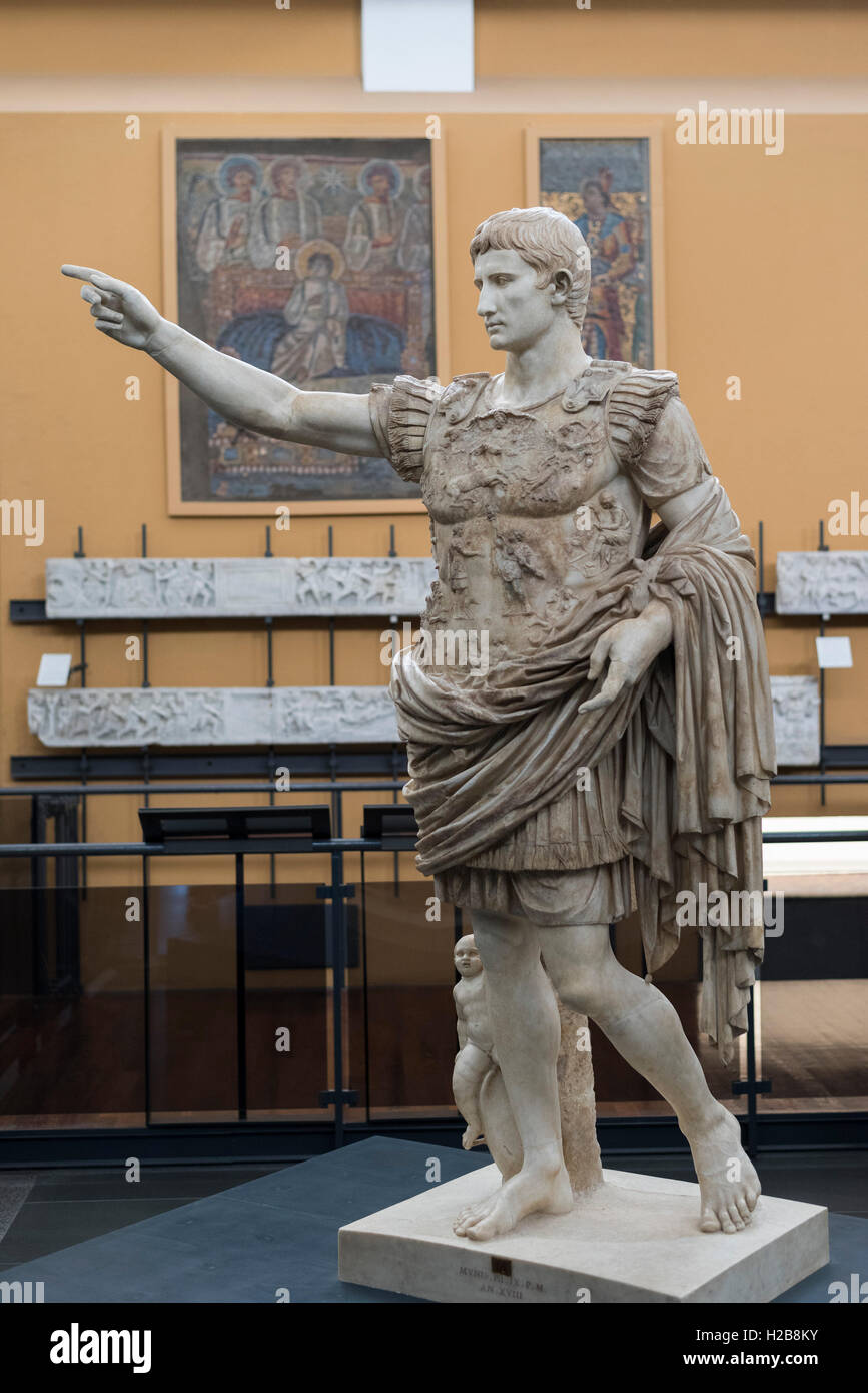 Rome. Italy. Augustus of Prima Porta, 1st Century A.D. Vatican Museums  Stock Photo - Alamy