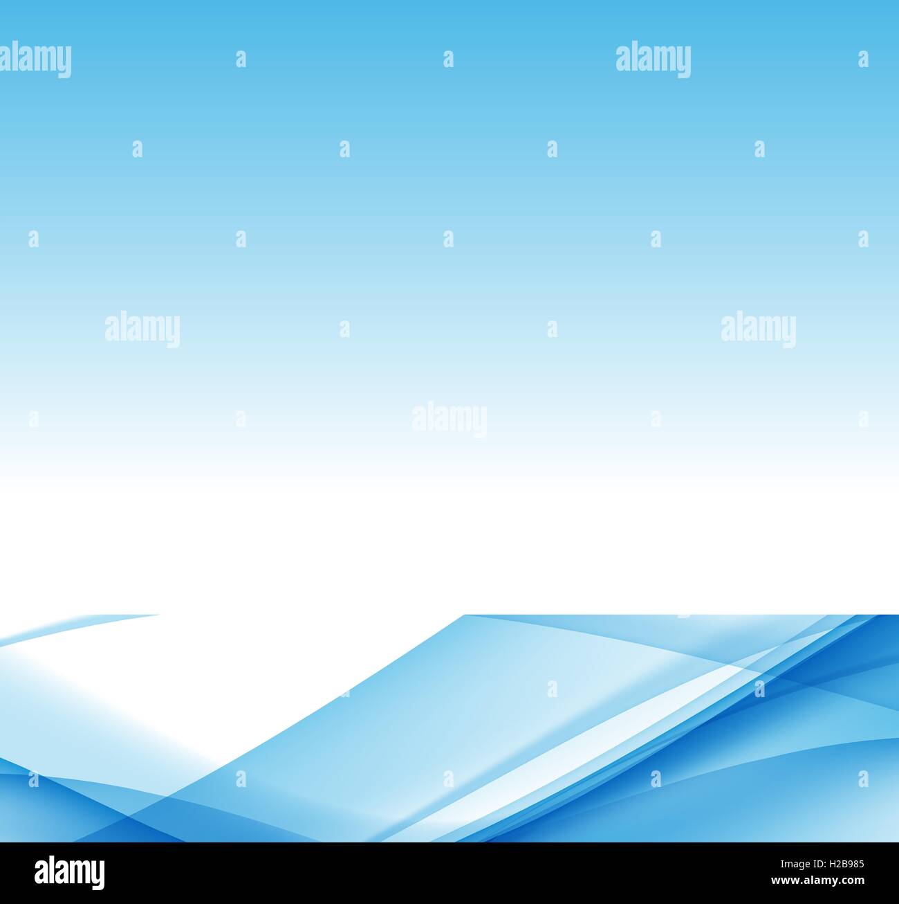 Abstract Blue Wave Set on Transparent Background. Vector Illust Stock ...