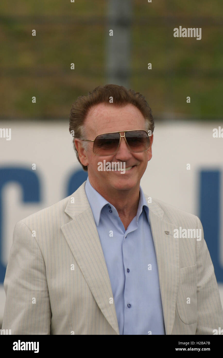 English musician, singer and actor Tony Christie appears at 'Days of Thunder' race meeting at Rockingham in 2005. Is This the Way to Amarillo Stock Photo