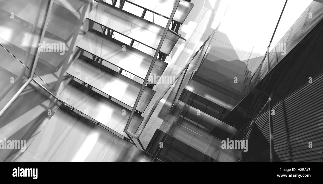 Stairs. Modern office interior, stairs, clean space in business Stock ...