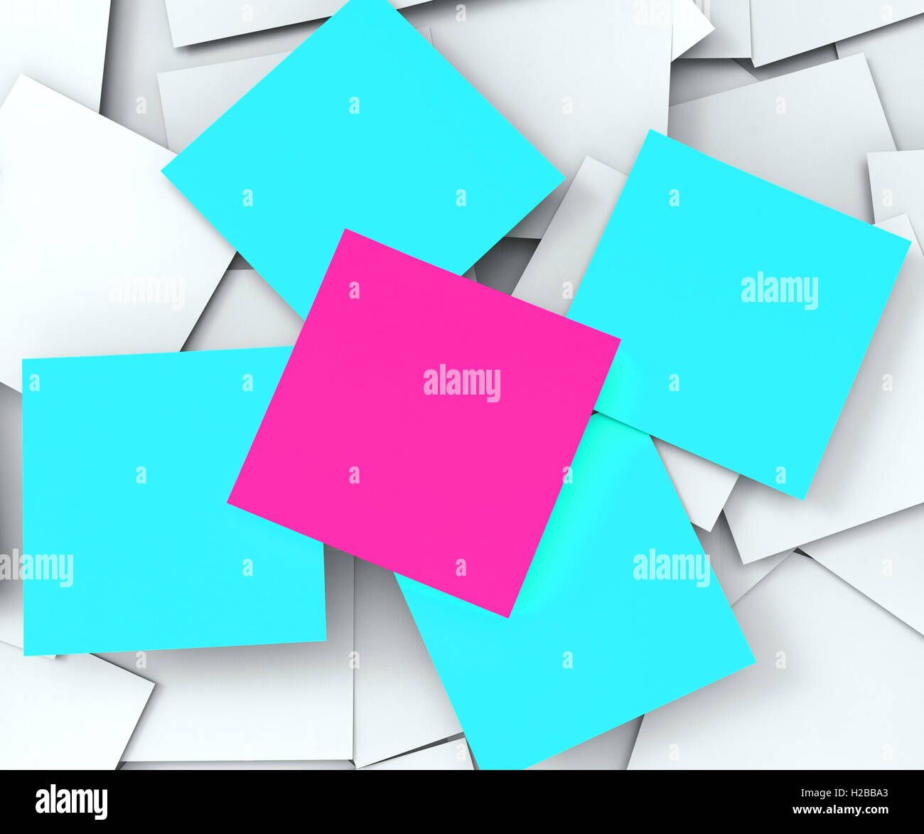 Blank Post it Messages Shows Copyspace To Do And Note Stock Photo - Alamy
