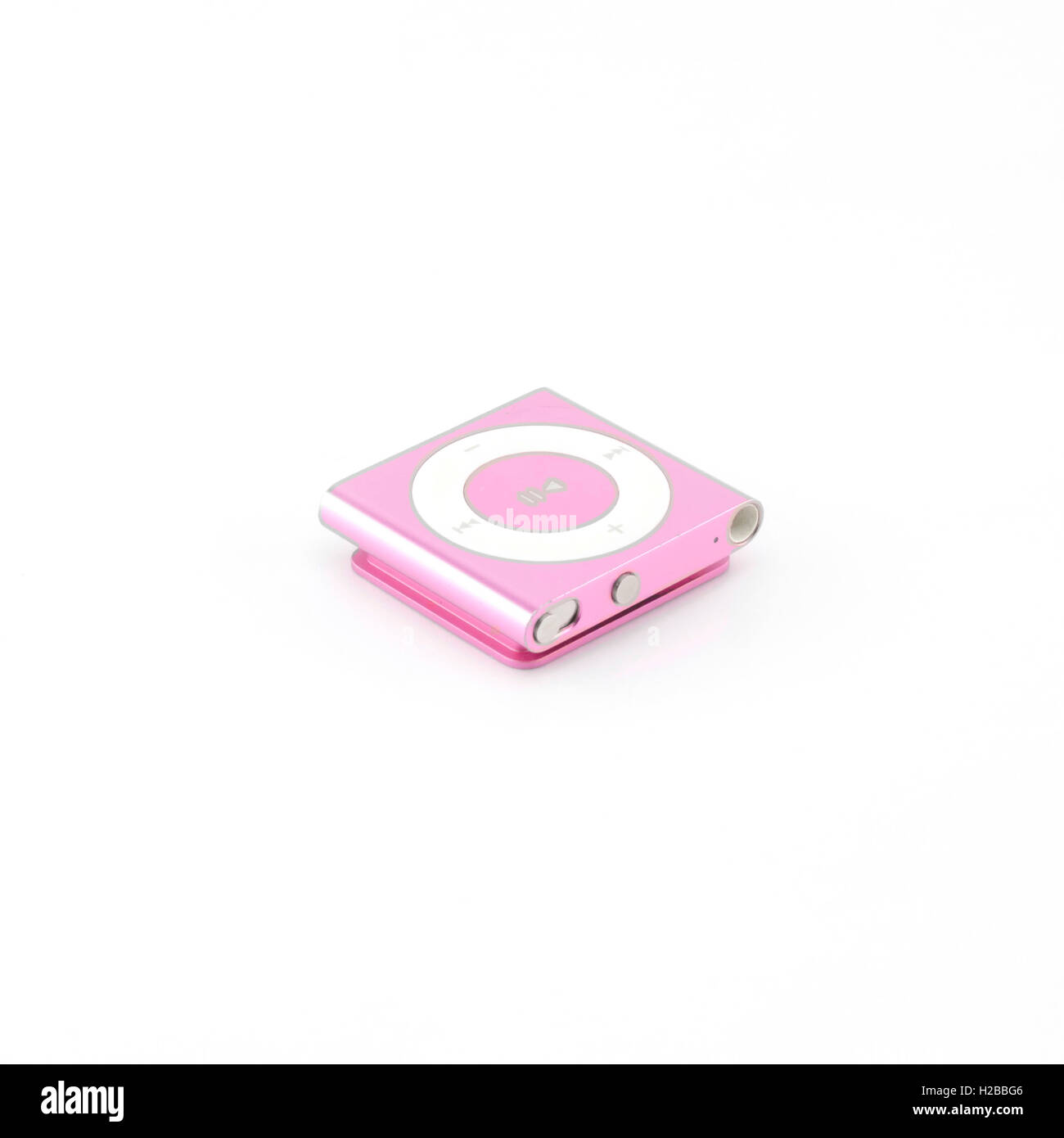 pink mp3 player isolated on white Stock Photo - Alamy