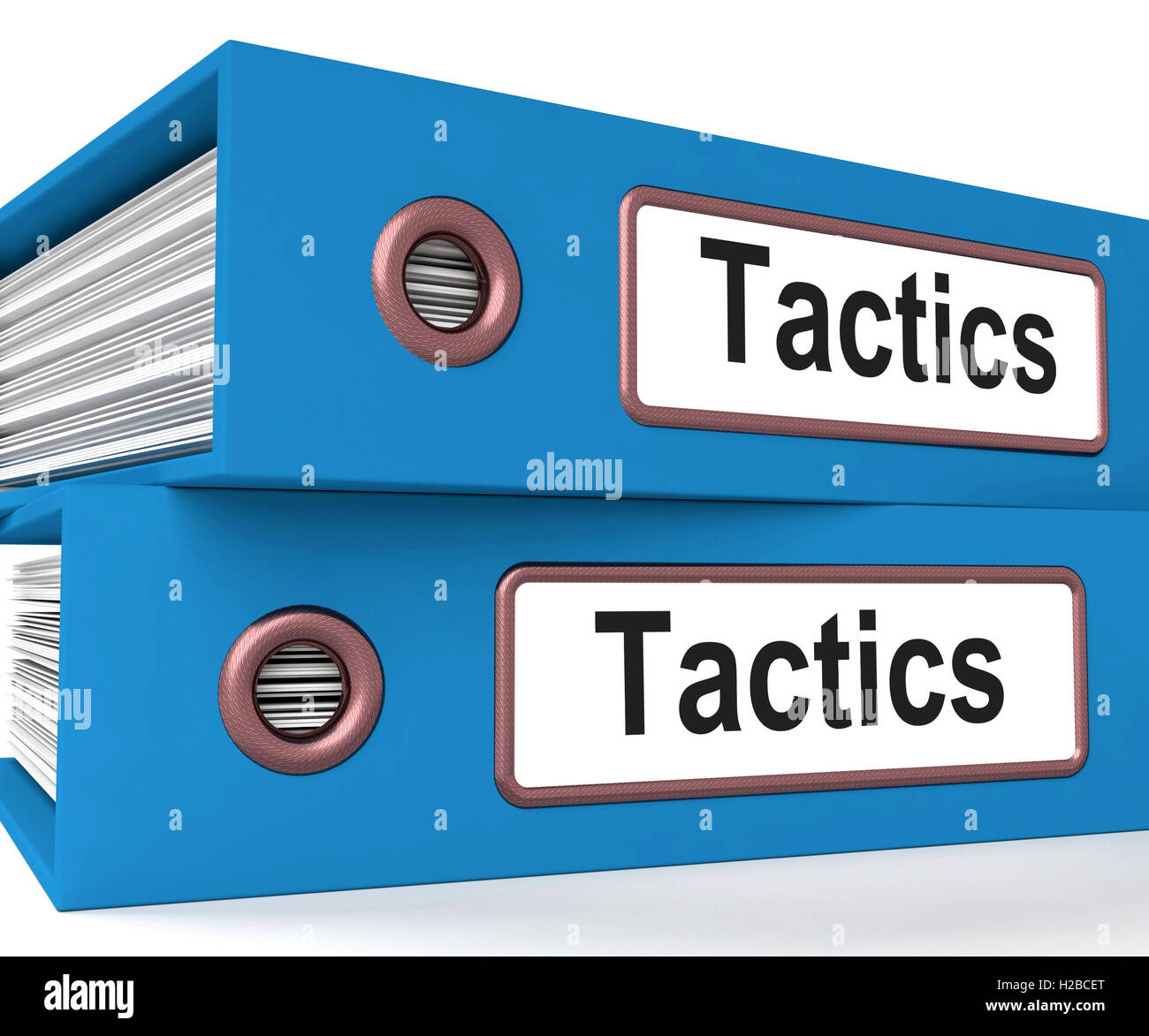 Tactics Folders Show Organisation And Strategic Methods Stock Photo