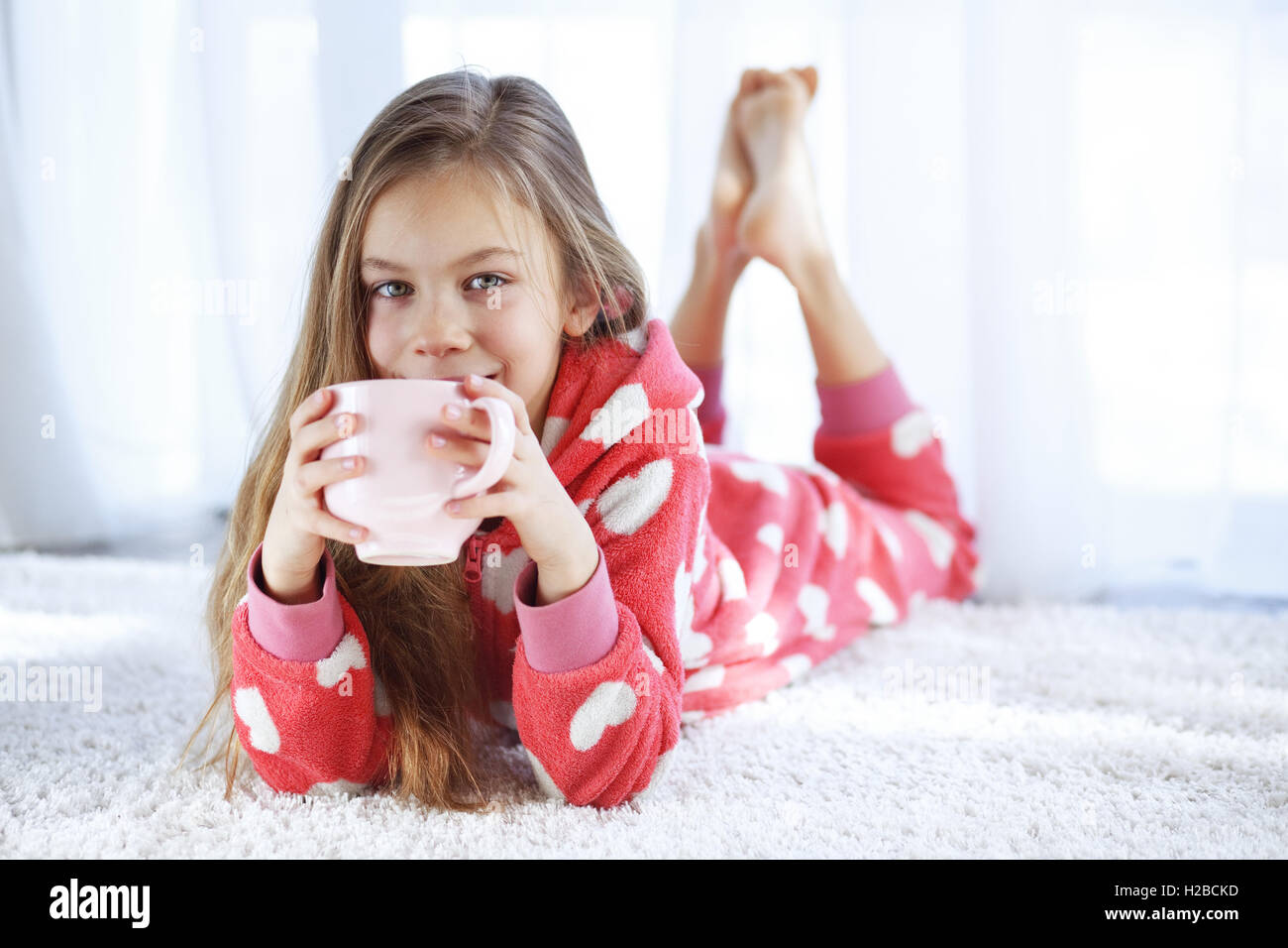 Child in pajamas Stock Photo Alamy