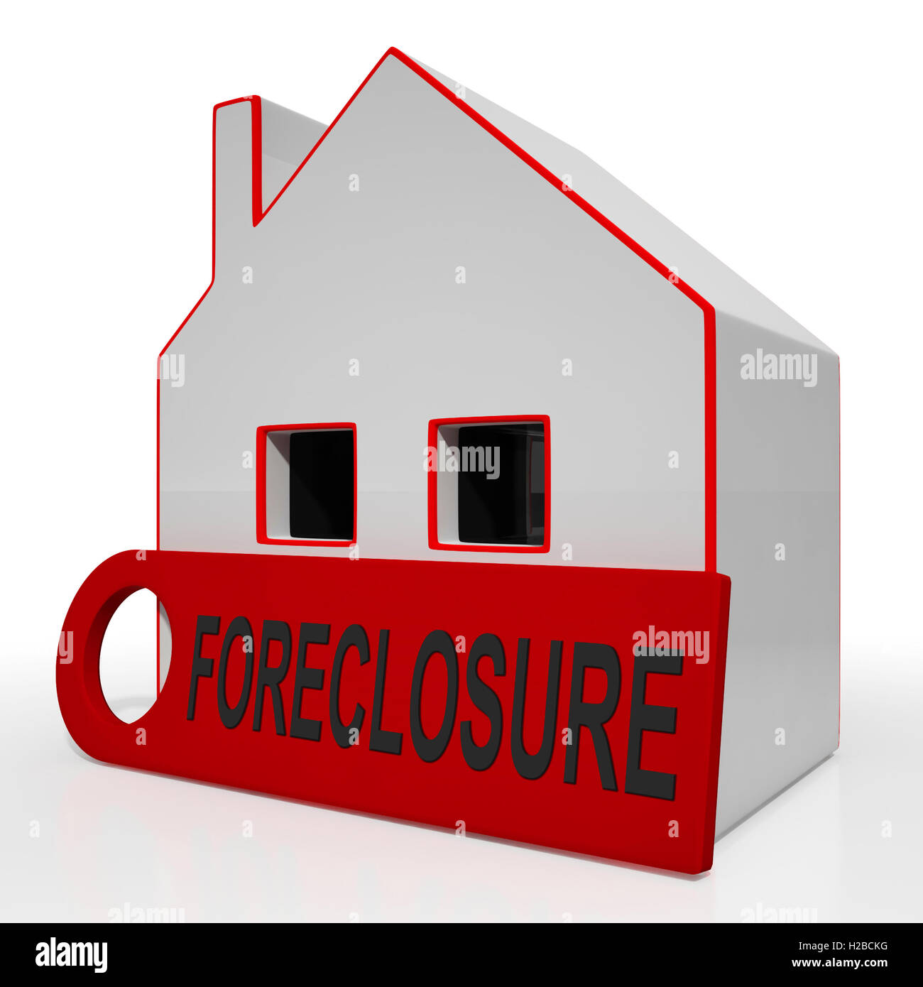 Foreclosure House Shows Repayments Stopped And Repossession By L Stock Photo