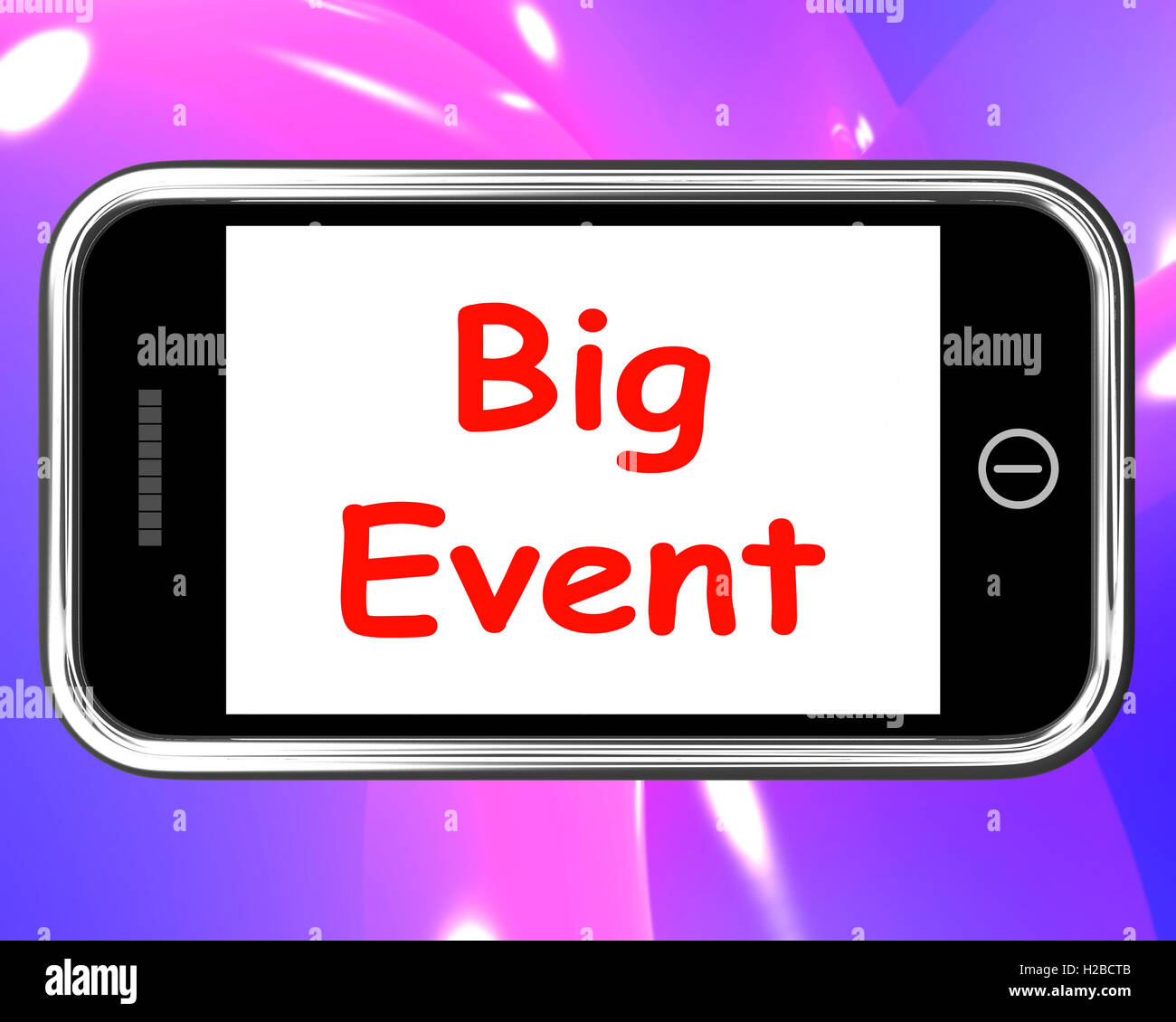 Big Event On Phone Shows Celebration Occasion Festival And Perfo Stock Photo