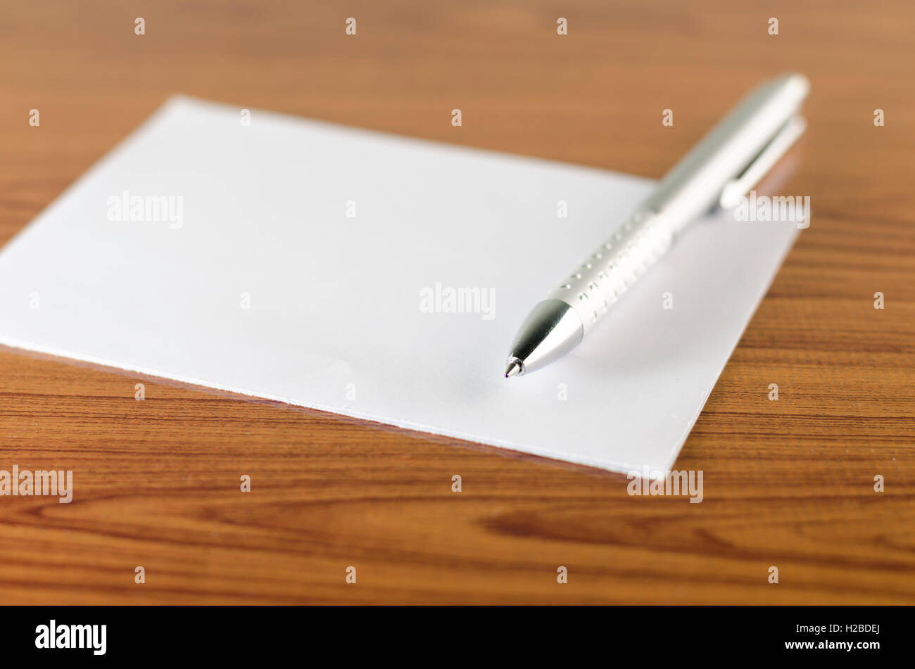 pen with white paper Stock Photo