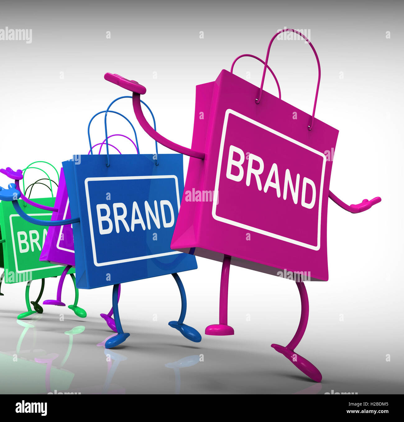 Brand Bags Represent Marketing, Brands, and Labels Stock Photo Alamy